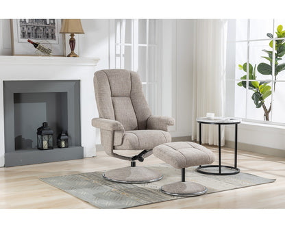 Swivel Recliner Chair Collection - Denver: Chacha Oat