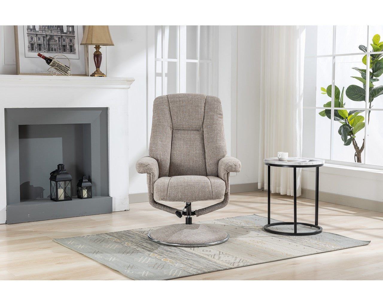 Swivel Recliner Chair Collection - Denver: Chacha Oat
