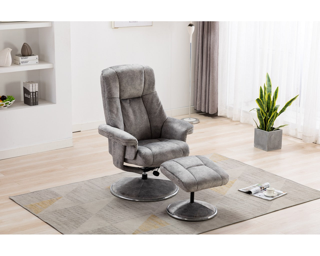 Swivel Recliner Chair Collection - Denver: Elephant