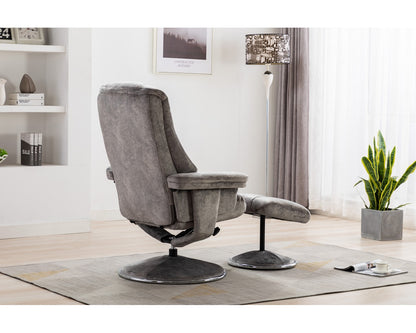 Swivel Recliner Chair Collection - Denver: Elephant