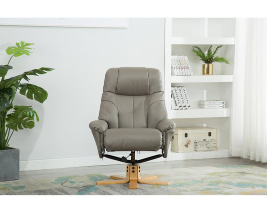 Swivel Recliner Chair Collection - Dubai: Grey Plush