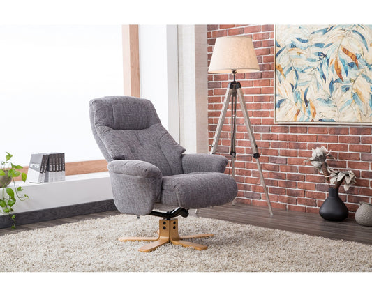Swivel Recliner Chair Collection - Dubai: Lisbon Grey