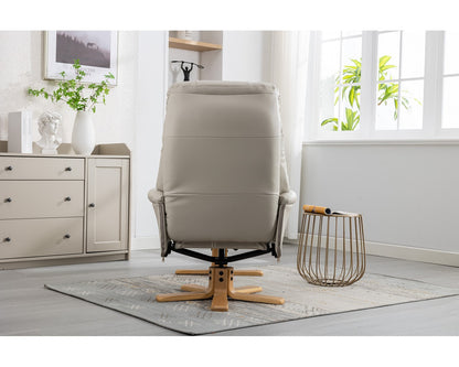 Swivel Recliner Chair Collection - Dubai: Mushroom Plush