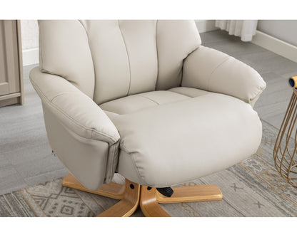 Swivel Recliner Chair Collection - Dubai: Mushroom Plush