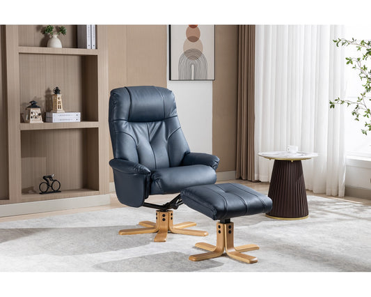Swivel Recliner Chair Collection - Dubai: Navy Plush