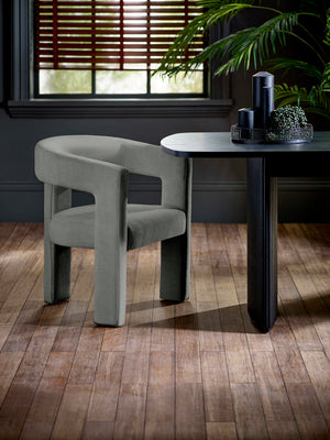 Elara Grey Chenille Upholstered  Chair