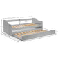 Elba 90cm Single Grey Daybed with pull-out Trundle