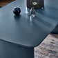 Element Rectangular Glass Table - Matt Blue