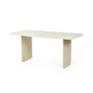 Element Rectangular Glass Table - Matt Cream