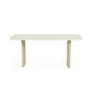 Element Rectangular Glass Table - Matt Cream