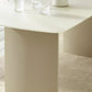 Element Rectangular Glass Table - Matt Cream