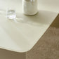 Element Rectangular Glass Table - Matt Cream