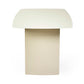 Element Rectangular Glass Table - Matt Cream