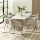 Element Rectangular Glass Table - Matt Cream
