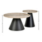 Elgon Travertine Effect Coffee and Lamp Table Set