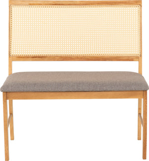 Ellis Dining Bench - OAK EFFECT/GREY FABRIC