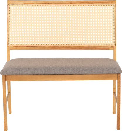 Ellis Dining Bench - OAK EFFECT/GREY FABRIC