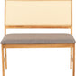 Ellis Dining Bench - Oak Effect/Grey Fabric