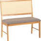 Ellis Dining Bench - Oak Effect/Grey Fabric