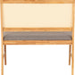Ellis Dining Bench - Oak Effect/Grey Fabric