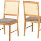 Ellis Chair (Box of 2) - OAK EFFECT/GREY FABRIC