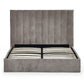 Eloise 135cm Double Grey Chenille Bed