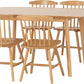 Emery Extending Dining Set (6 Chairs) - NATURAL OAK EFFECT