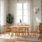 Emery Extending Dining Set (6 Chairs) - NATURAL OAK EFFECT