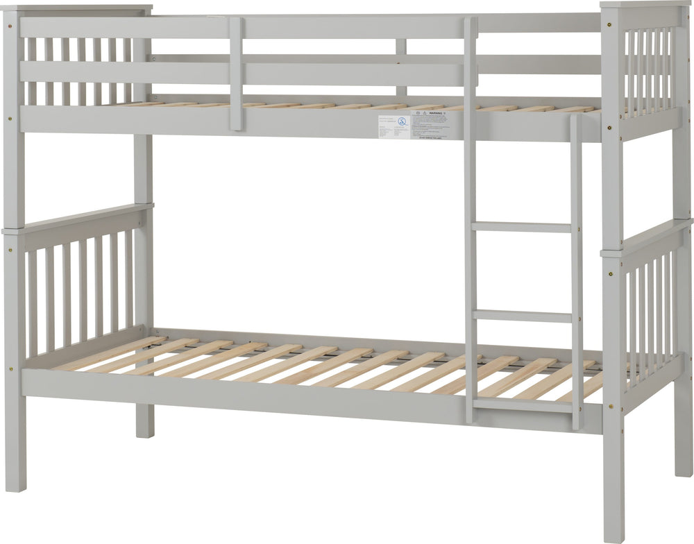 Erin 3' Bunk Bed - LIGHT GREY