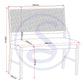 Ellis Dining Bench - Oak Effect/Grey Fabric