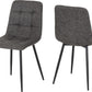 Fenton Chair (Box of 2) - DARK GREY SUEDE FABRIC