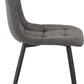 Fenton Chair (Box of 2) - DARK GREY SUEDE FABRIC