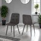 Fenton Chair (Box of 2) - DARK GREY SUEDE FABRIC