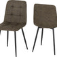 Fenton Chair (Box of 2) - Olive Green Suede Fabric