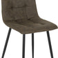 Fenton Chair (Box of 2) - Olive Green Suede Fabric