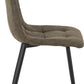 Fenton Chair (Box of 2) - Olive Green Suede Fabric