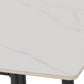 Fenton Dining Table - White Marble Stone Effect
