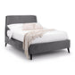Frida 150cm King Grey Velvet Bed