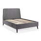 Frida 150cm King Grey Velvet Bed