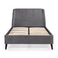 Frida 150cm King Grey Velvet Bed