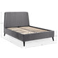 Frida 150cm King Grey Velvet Bed