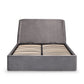 Frida 135cm Double Grey Velvet Lift-up Ottoman Storage Bed