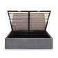 Frida 135cm Double Grey Velvet Lift-up Ottoman Storage Bed