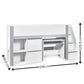 Gaia 90cm Single Midsleeper - White and Silver