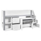 Gaia 90cm Single Midsleeper - White and Silver