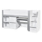Gaia 90cm Single Midsleeper - White and Silver