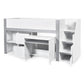 Gaia 90cm Single Midsleeper - White and Silver