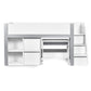 Gaia 90cm Single Midsleeper - White and Silver