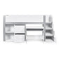 Gaia 90cm Single Midsleeper - White and Silver