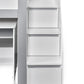 Gaia 90cm Single Midsleeper - White and Silver